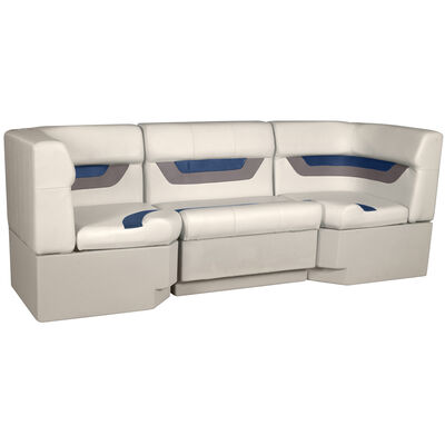 Designer Pontoon Furniture - 86" Rear Seat Package, Platinum/Midnight/Mocha