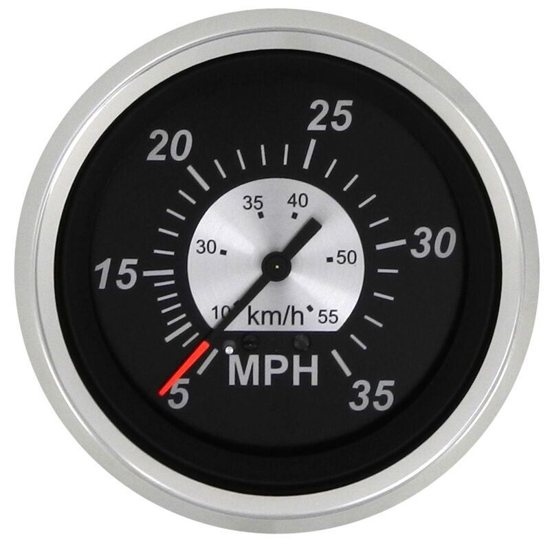 Sierra Black Sterling 3" Speedometer, 35 MPH image number 1
