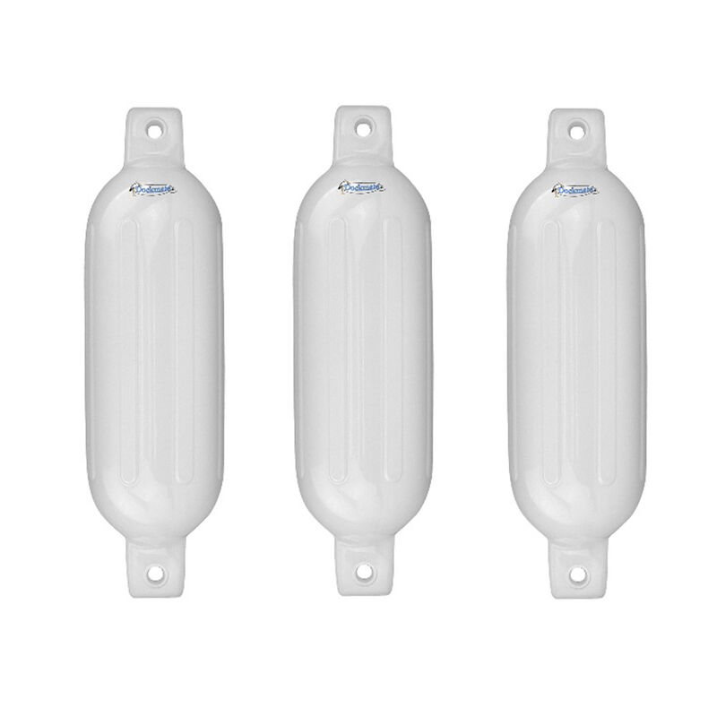Dockmate UV Protected Tuff Shield Fender, 5-1/2" x 20" 3-PACK - White