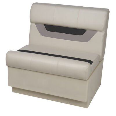 Toonmate Designer Pontoon 27" Wide Bench Seat - TOP ONLY - Platinum/Black/Mocha