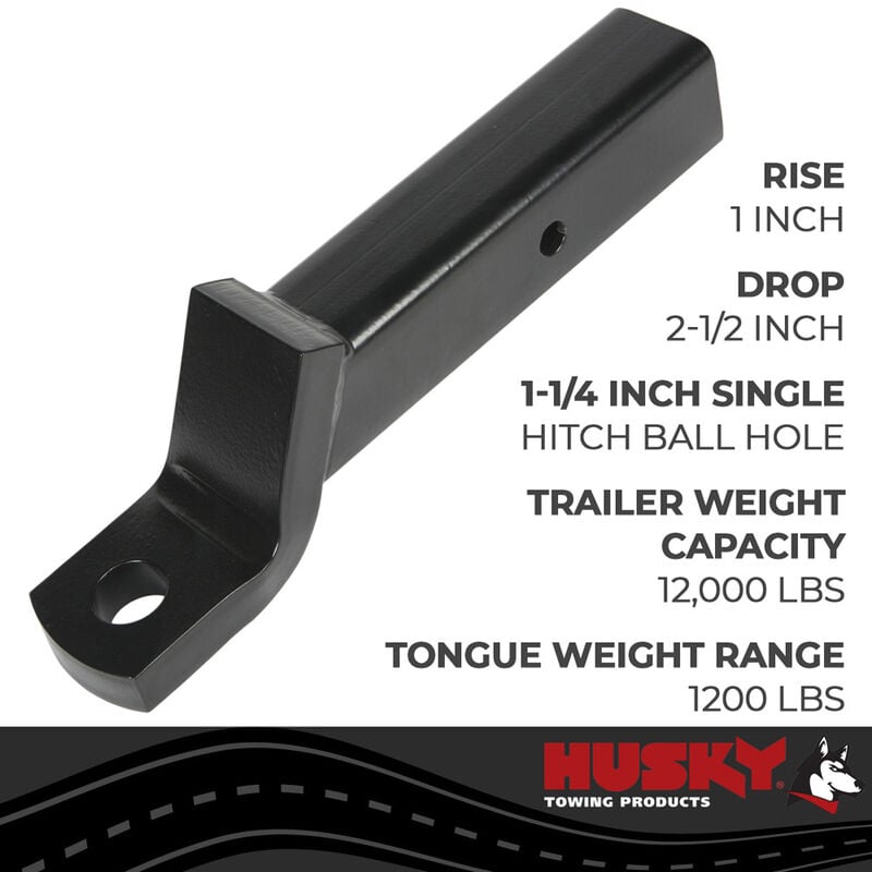 Husky Towing 2-1/2 Inch Receiver Trailer Hitch Ball Mount image number 3