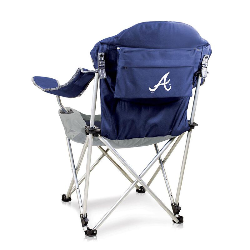 Atlanta Braves Reclining Camp Chair, Navy image number 1
