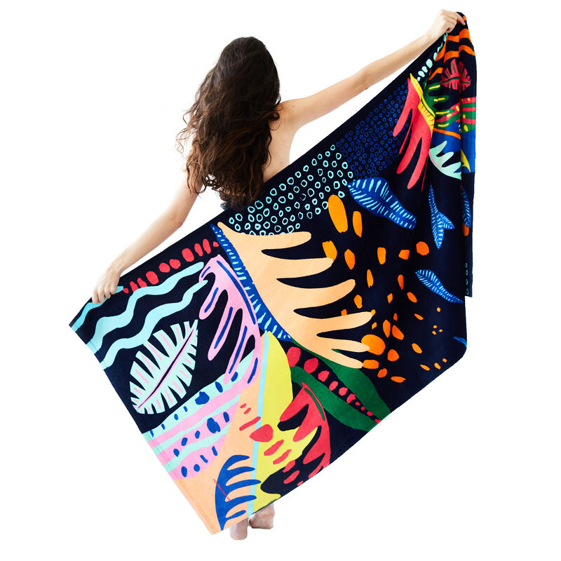 Printed Village Beach Towel image number 10