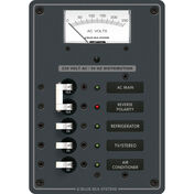 Blue Sea Systems Panel, 230V AC (European), AC Main + 3 Positions and Voltmeter