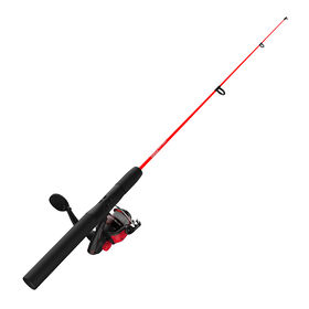Zebco Dock Demon Spinning Combo, 30" Rod, Red