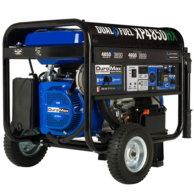 DuroMax 4,850-Watt 210cc Dual Fuel Portable Generator with CO Alert image number 1
