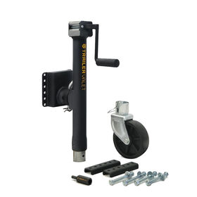 Trailer Valet 5,000 lbs Side Pipe Mount Bracket Drill Jack w/ Wheel