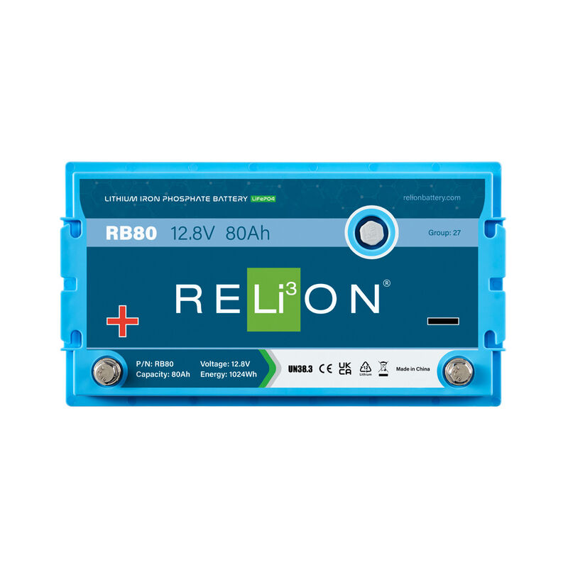 RELiON RB80 12V 80Ah Deep Cycle Lithium Battery, Group 27 image number 3