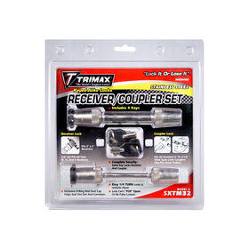 Trimax Universal Receiver Coupler Lock Set, 1/2" - 5/8" x 2-3/4" Receiver and 2-1/2" Span Coupler