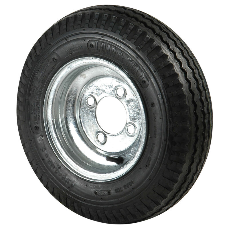 Kenda Loadstar 4.80 x 8 Bias Trailer Tire w/4-Lug Standard Galvanized Rim image number 1