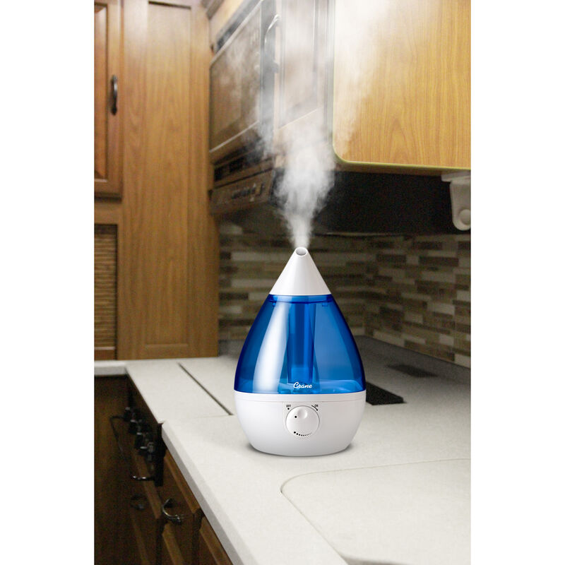 Crane Drop Ultrasonic Cool Mist Humidifier, Blue and White image number 2