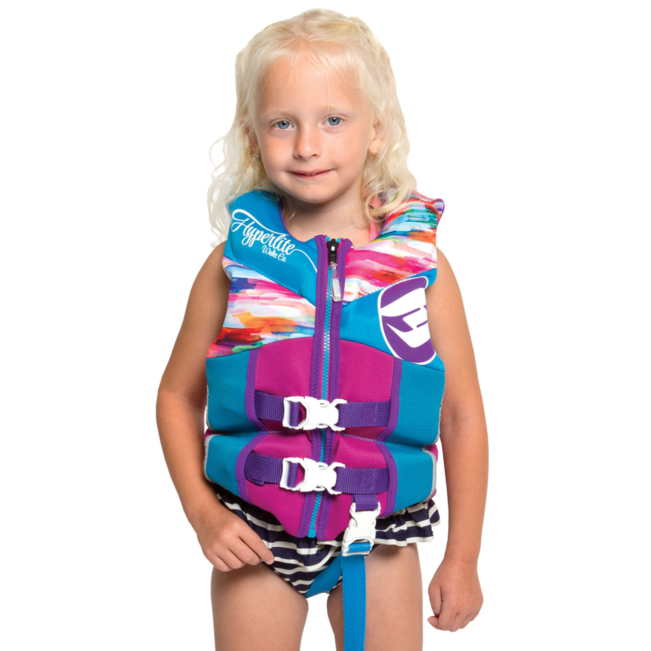 Hyperlite Pro V Child Life Jacket, Blue/Purple
