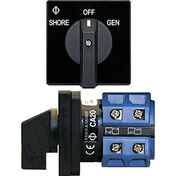 Blue Sea AC Source Selection Rotary Switch: 2 Sources, 2 Poles, 2+OFF Positions
