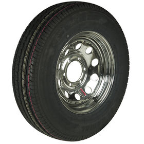 Trailer King II ST225/75 R 15 Radial Trailer Tire, 6-Lug Chrome Modular Rim