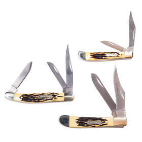 Uncle Henry 2018 Limited Edition Staglon Handle 3-Piece Folding Knife Set