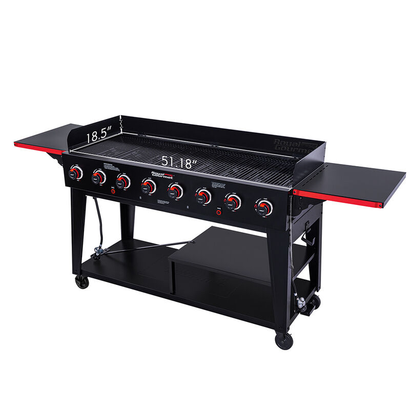 Royal Gourmet GB Series 8-Burner Gas Grill, Black/Red image number 14