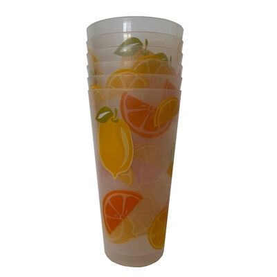 Phantom Chef 32oz 6-piece Plastic Drinking Cups - Citrus 