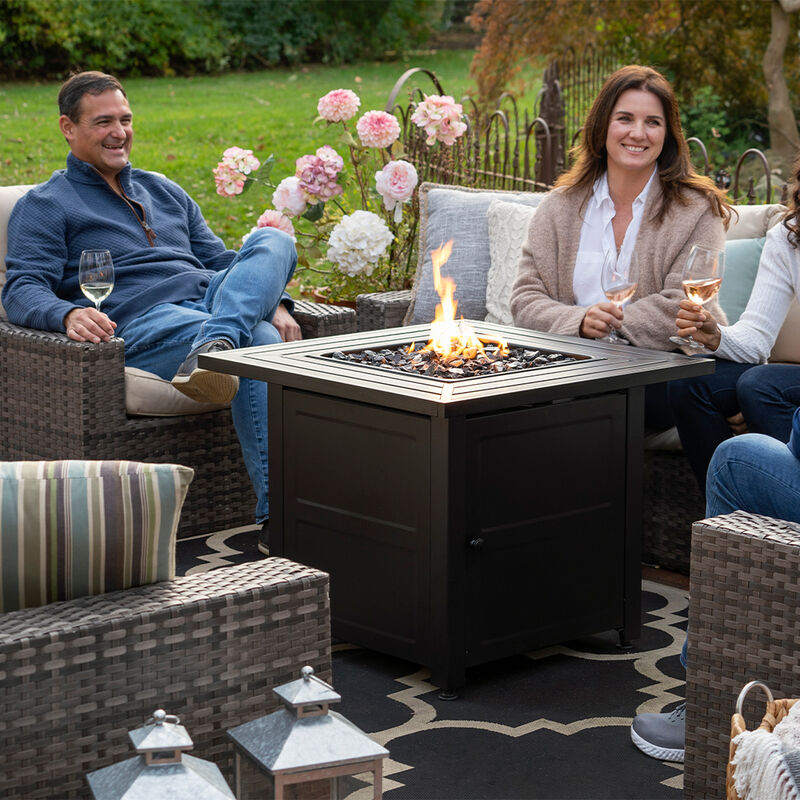 Endless Summer LP Gas Outdoor Fire Pit with Steel Mantel image number 4