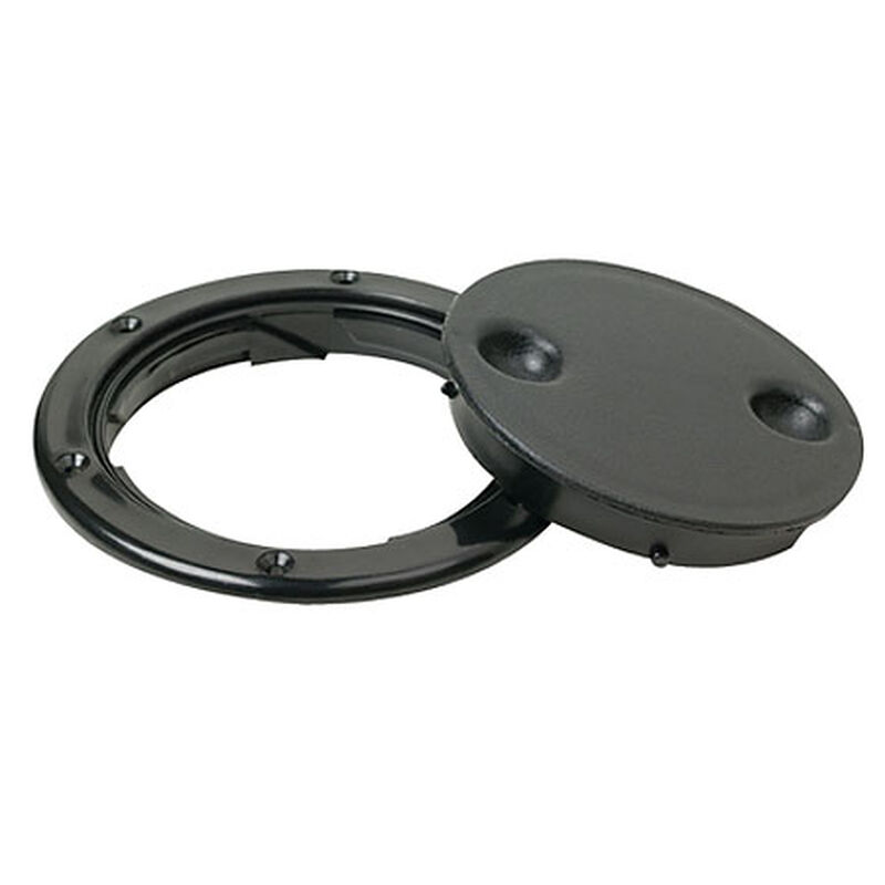 Twist-N-Lock Black Deck Plate, 4-1/2" Cut-Out image number 1