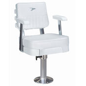 Wise Ladder Back Helm Chair w/15" Fixed Pedestal and Seat Swivel
