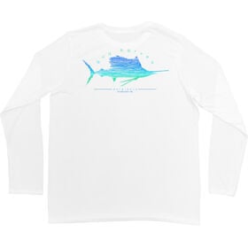 Guy Harvey Men's Sailfish Scribble Performance Pro UVX Short-Sleeve Tee