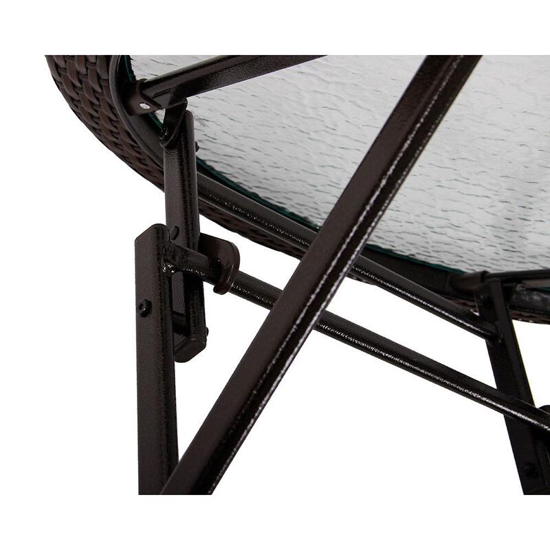 Folding Rattan Table, 26.7" image number 4