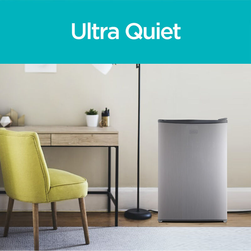 Black+Decker 4.3 cu. ft. Mini Refrigerator with Freezer, VCM Stainless Look image number 8