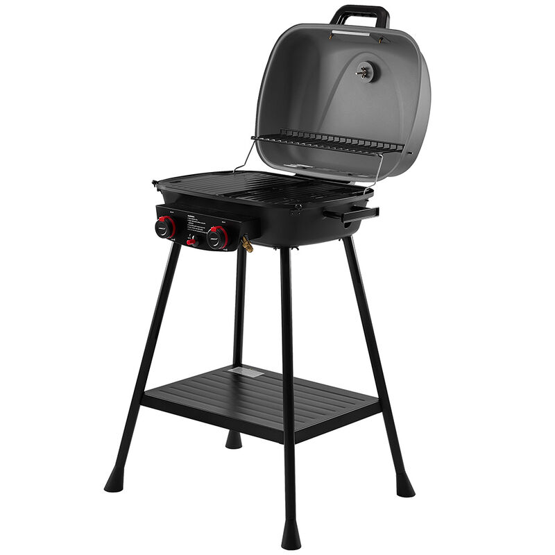Royal Gourmet Portable 2-Burner Gas Grill w/ Stand & Shelf image number 17