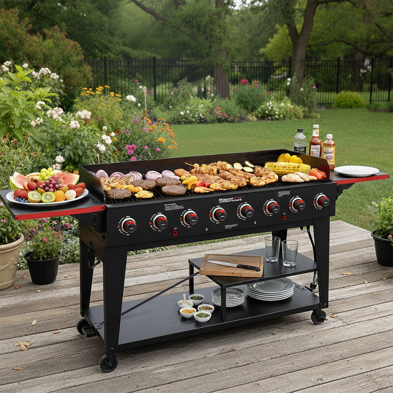 Royal Gourmet GB Series 8-Burner Gas Grill, Black/Red image number 2