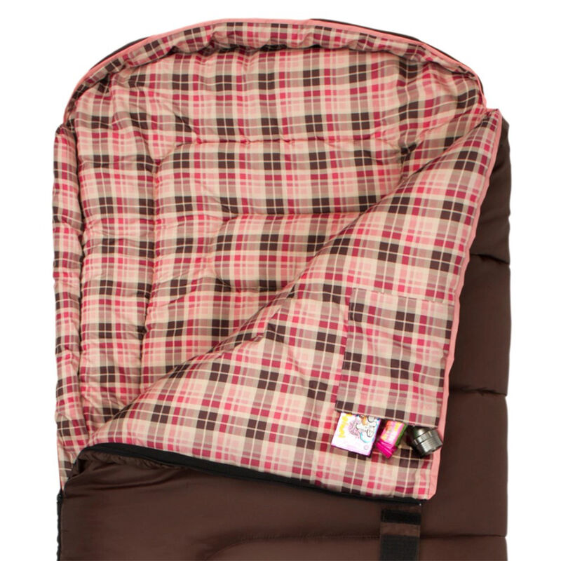 TETON Sports Celsius Junior 20&deg;F Sleeping Bag, Brown/Pink, Right Zipper image number 3