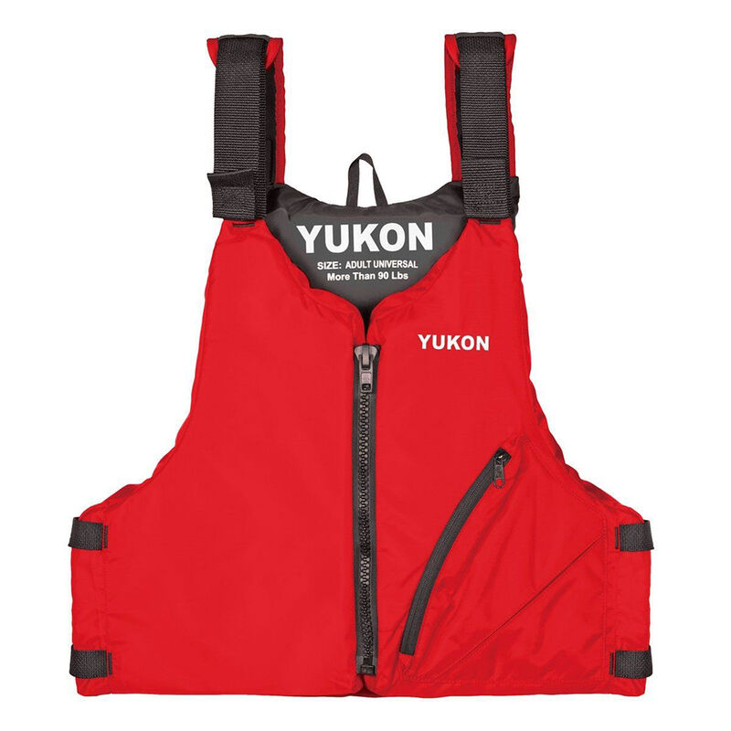 Yukon Base Adult Paddle Life Vest - Red - Oversized image number 1