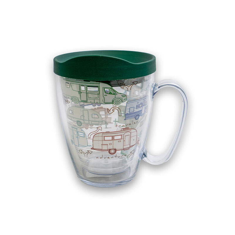 Tervis Insulated 16-oz. Mug, Road Trippin' with Hunter Green Travel Lid image number 1