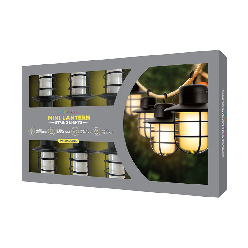 Colorways 10' Black Lantern String Light image number 3