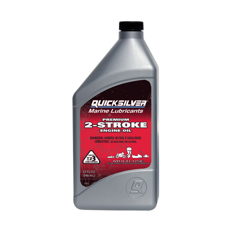 Quicksilver Premium 2-Cycle TC-W3 Outboard Oil, Liter image number 1