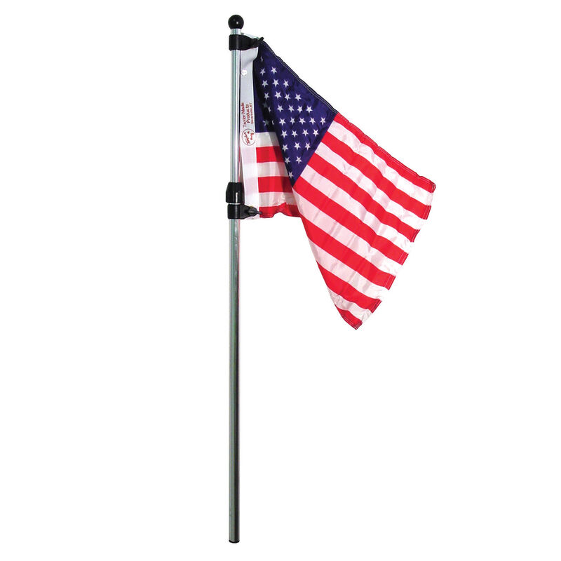 Flag Pole With American Flag image number 1