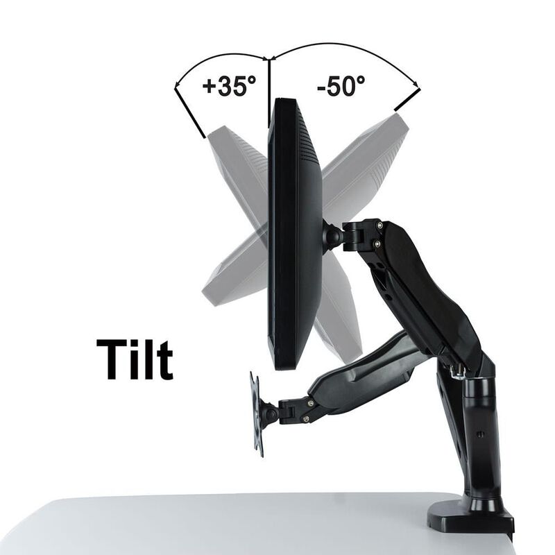 Mount 17&quot;-27&quot; Gas Spring Desk Dual Monitor- Double Arm  image number 3