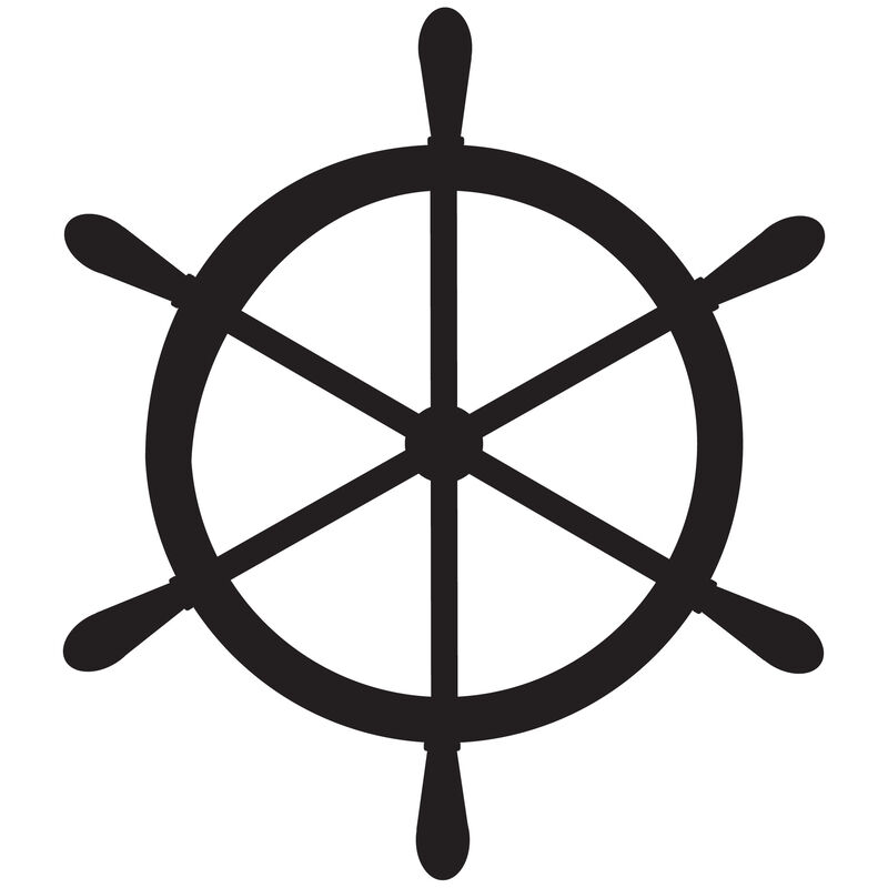 Ship's Wheel Vinyl Decal image number 1
