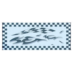 Reversible Checkered Flag Design RV Patio Mat