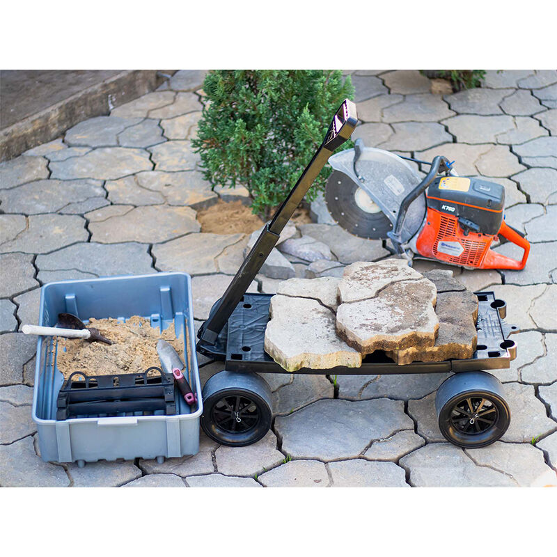 Mighty Max Cart Collapsible Utility Dolly Cart, Silver Tub image number 6