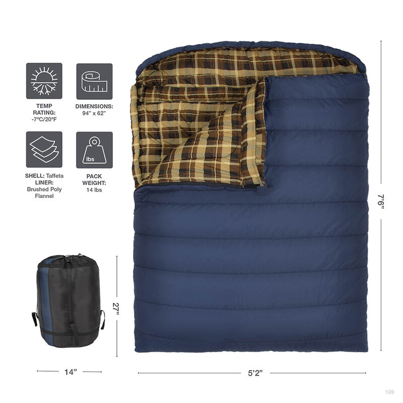 TETON Sports Mammoth 20&deg;F Double Sleeping Bag image number 6
