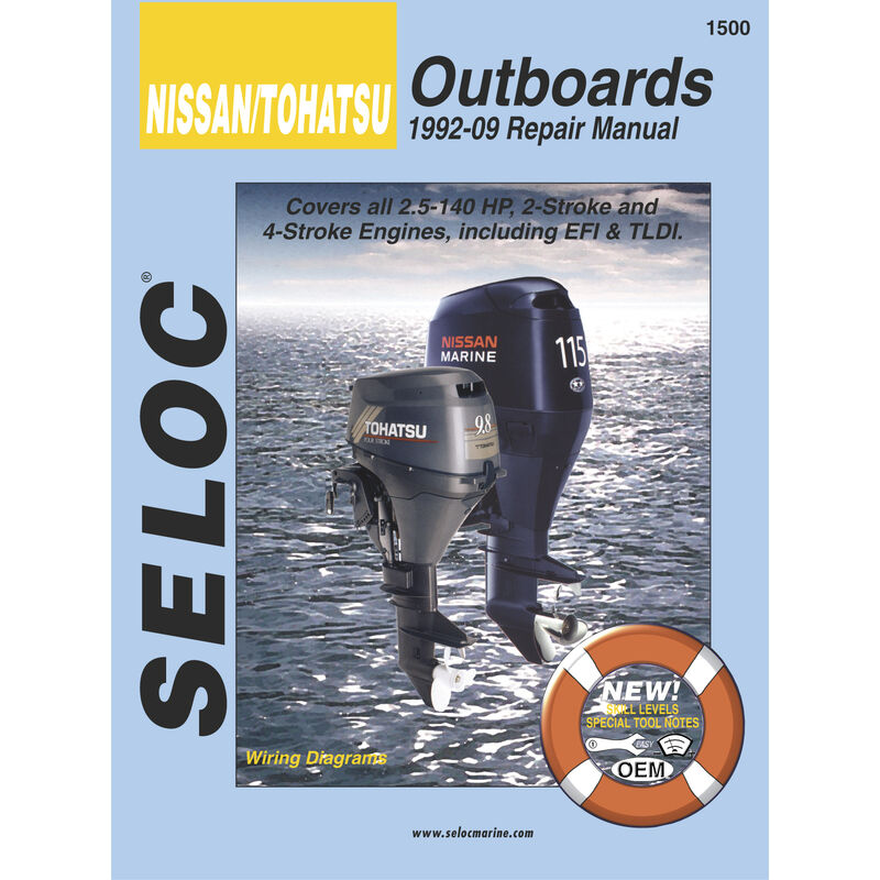 Seloc Marine Outboard Repair Manual for Nissan/Tohatsu '92 - '13 image number 1