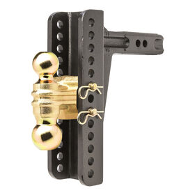 Husky Towing Adjustable Ball Mount Kit with Dual Ball, 2 Inch Receiver, 10 Inch Drop