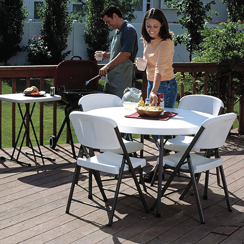 Round Commercial Folding Table, 46" image number 5