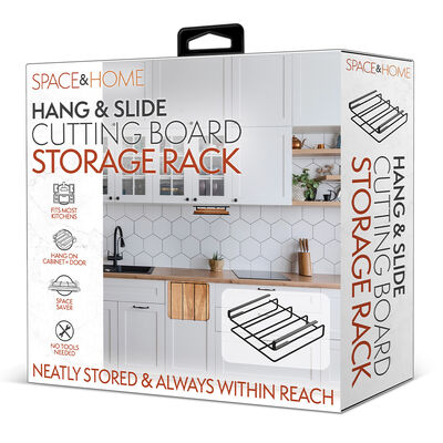 Space and Home Hang-and-Slide Cutting Board Storage Rack