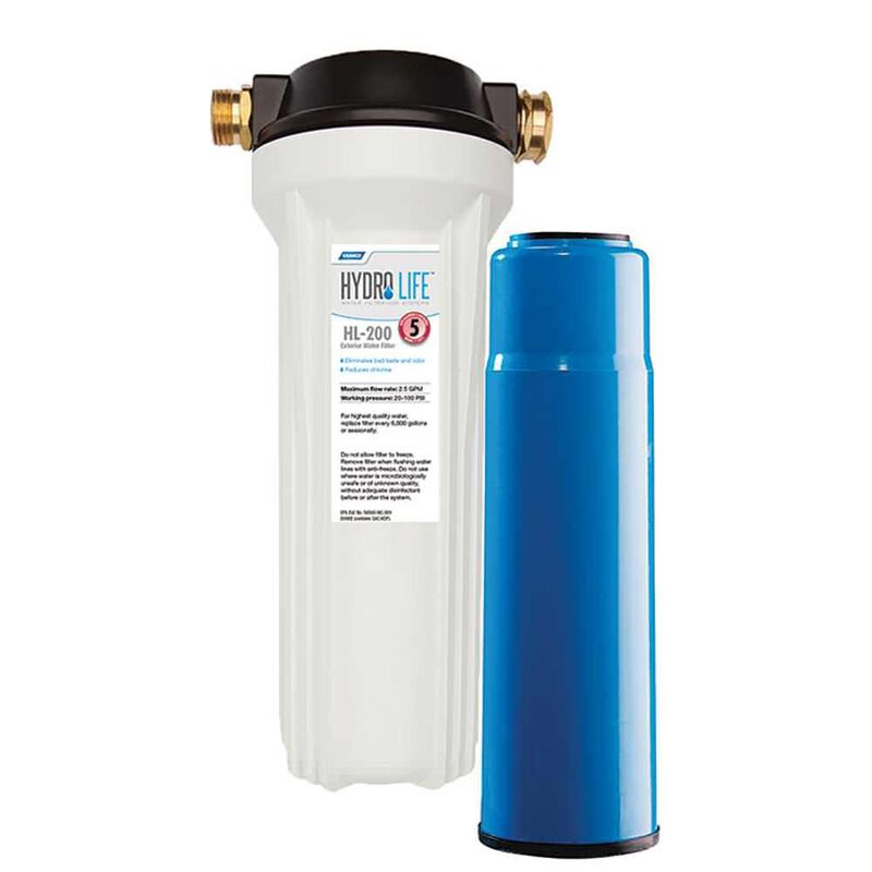 Camco Hydro Life HL-200 External RV Water Filter Kit Including #5 Cartridge image number 1