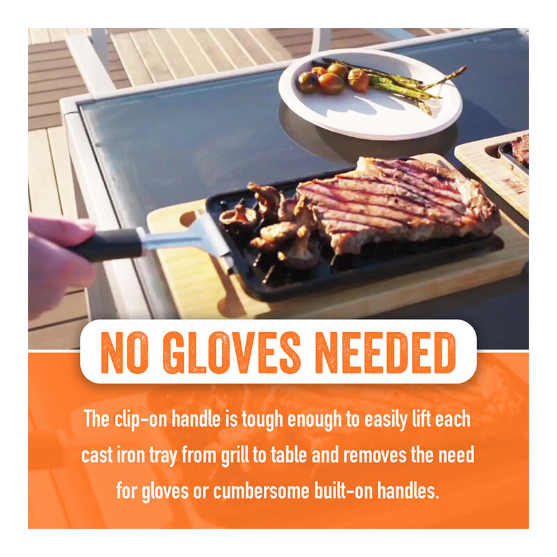 Yukon Glory Wooden Trays and Cast Iron Pan Set image number 4