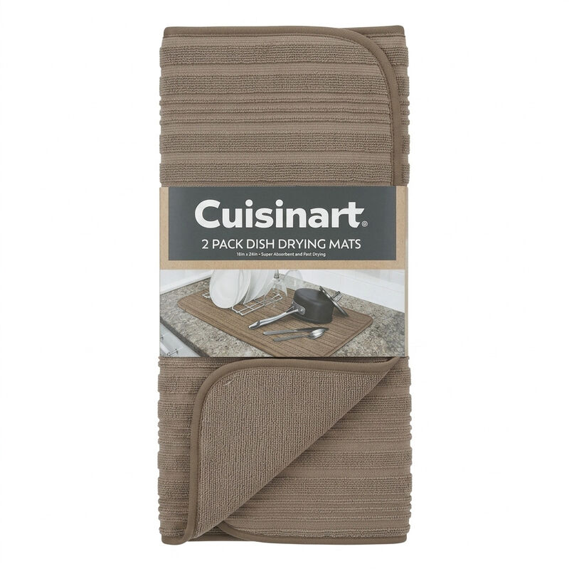 Cuisinart 2 Pack 18 in x 24 in Brown Dish Drying Mats