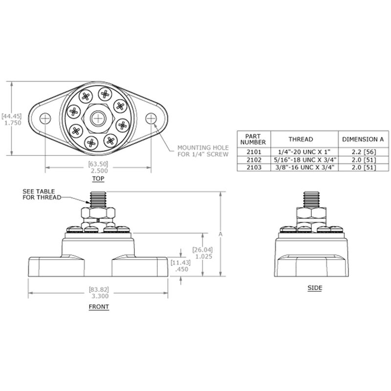 Blue Sea Systems Dual Powerpost Cable Connector image number 2