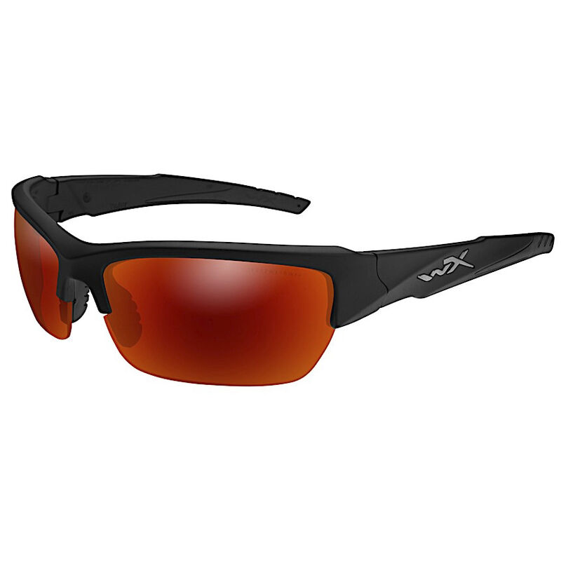 Wiley X WX Valor Polarized Crimson Mirror/Black Two-Tone Sunglasses image number 1