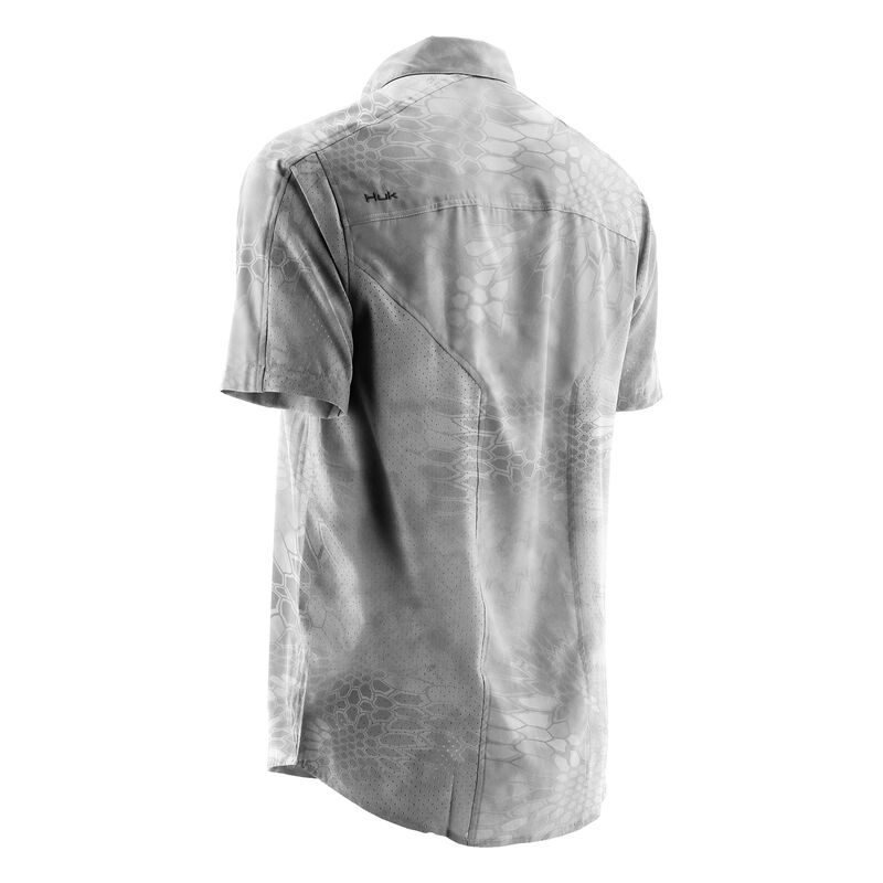 Huk Men's Next Level Kyrptek Short-Sleeve Woven Shirt image number 4
